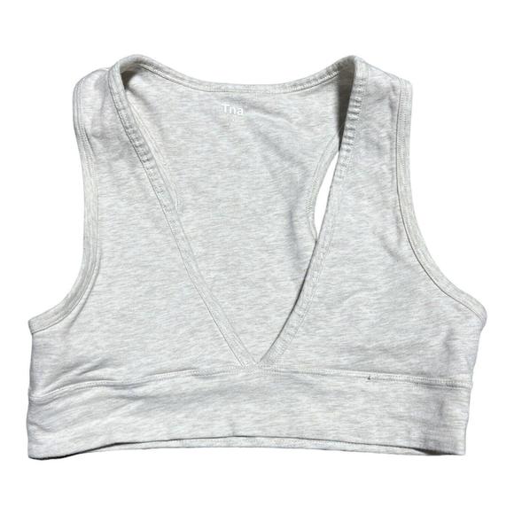 TNA Other - Arizona TNA Women's Plunging V-Neck Racer Back Sports Bra XS Beige Grey